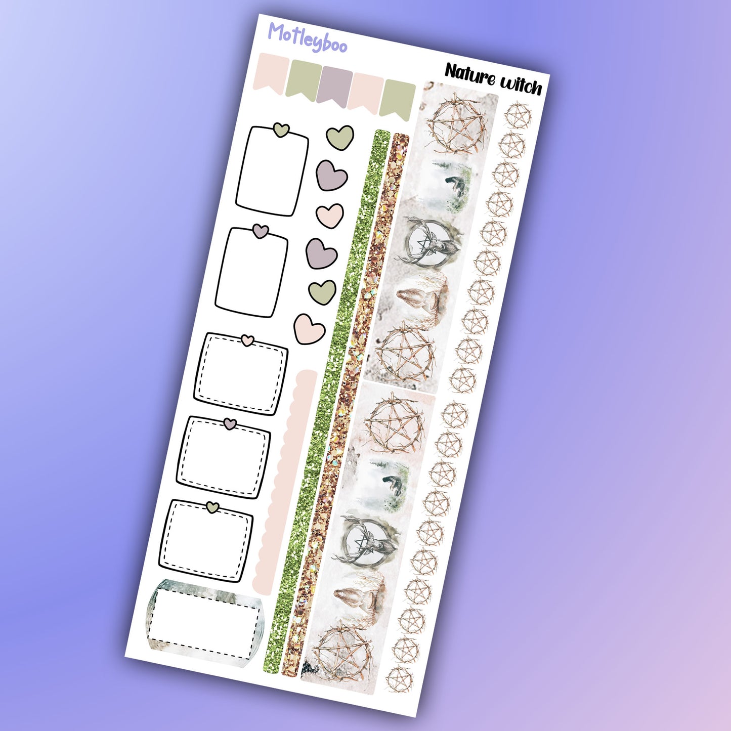 Nature witch hobonichi weekly planner sticker kit