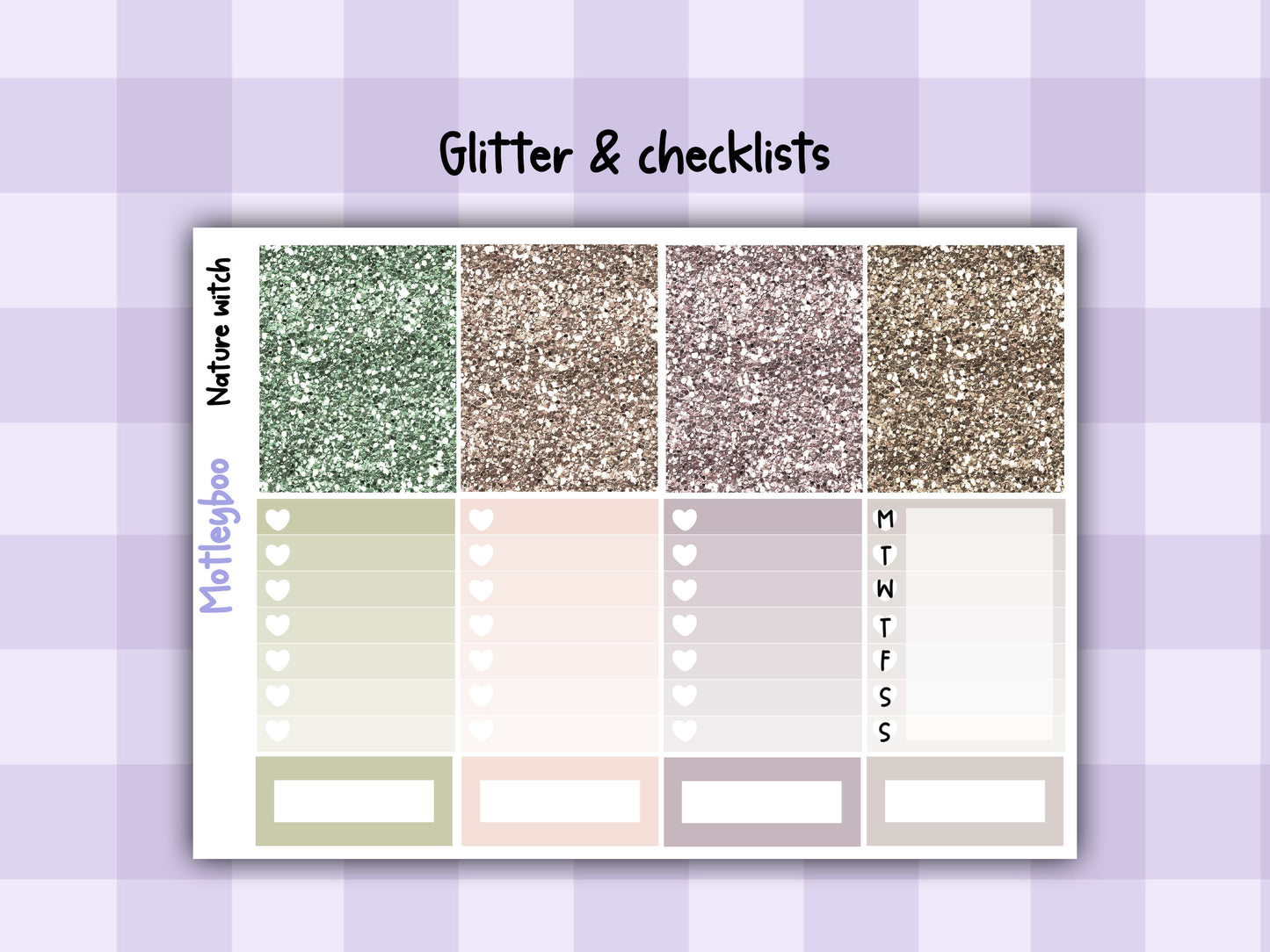 Weekly Planner Sticker Kit, Witchy mystical Vertical Planning Stickers, Nature witch