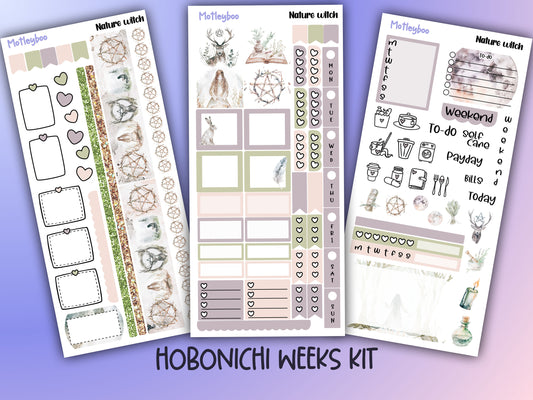 Nature witch hobonichi weekly planner sticker kit