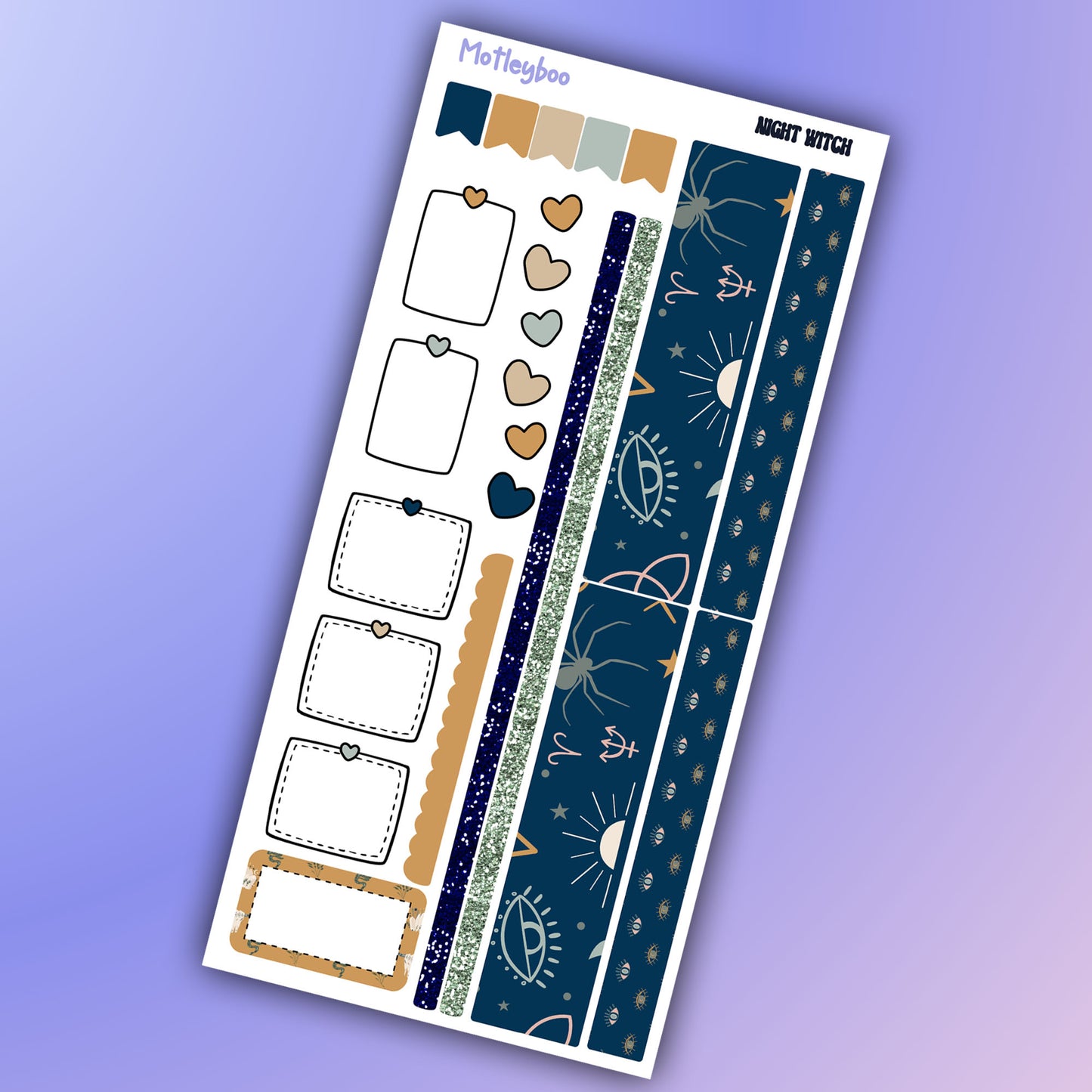 Hobonichi weeks, sticker kit, hobonichi planner, goth stickers, witch planner, pagan stickers, planner stickers, witch sticker, night witch