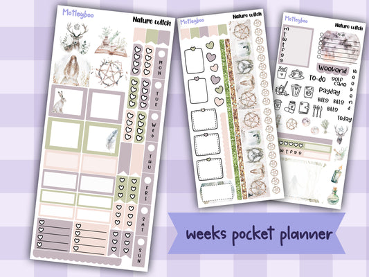 Nature witch hobonichi weekly planner sticker kit