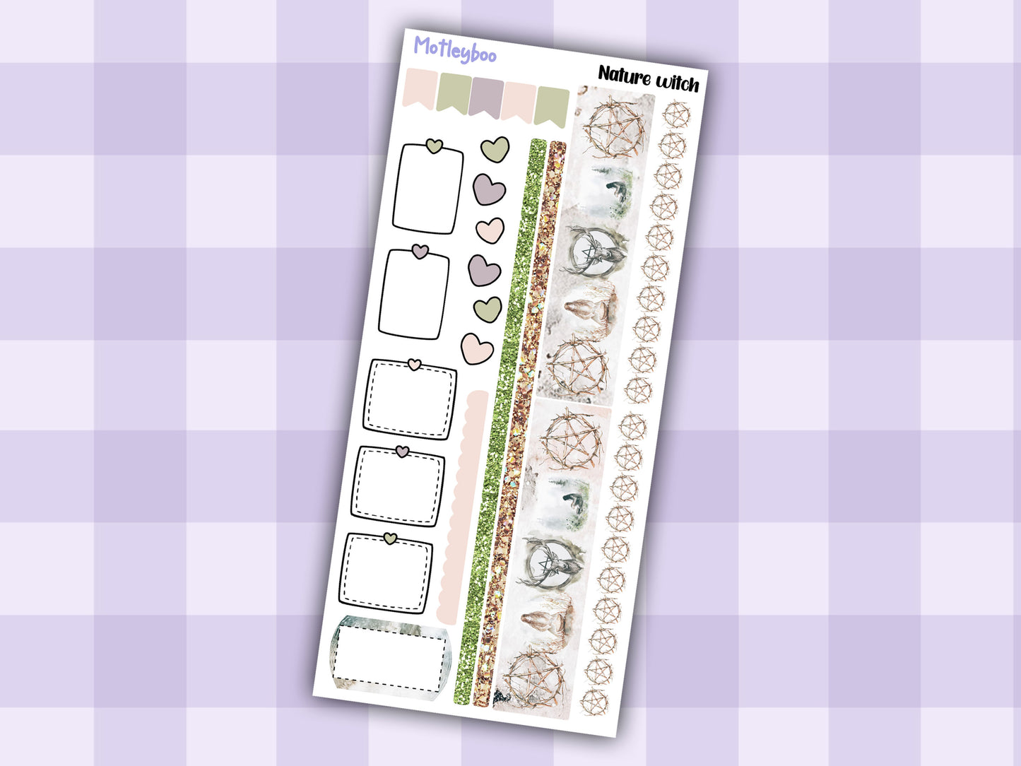Nature witch hobonichi weekly planner sticker kit