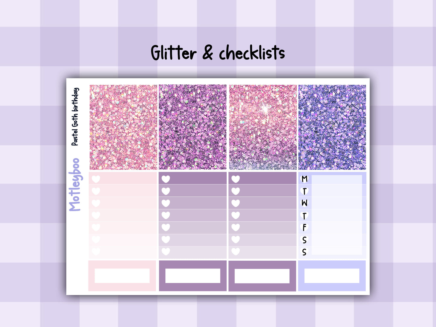 Weekly Planner Sticker Kit, Spooky Birthday Vertical Planning Stickers, Pastel Goth birthday