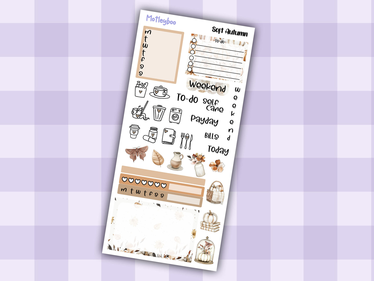 Hobonichi weeks, sticker kit, hobonichi planner, autumn stickers, planner stickers