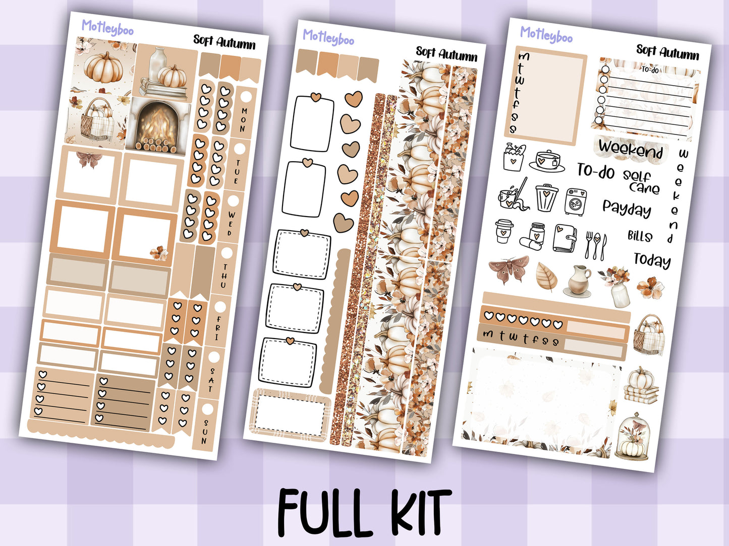 Hobonichi weeks, sticker kit, hobonichi planner, autumn stickers, planner stickers