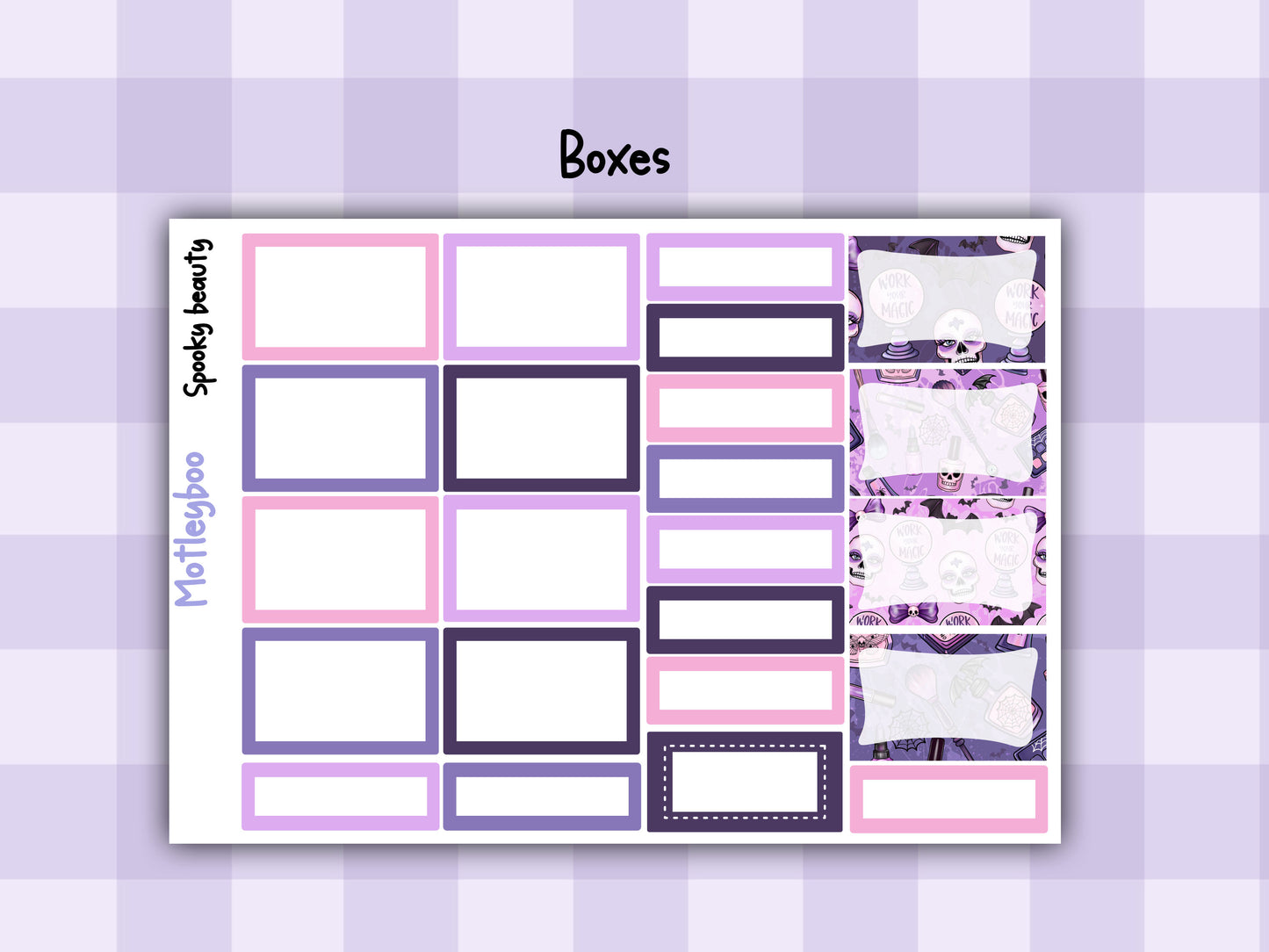 Weekly Planner Sticker Kit, gothic spooky halloween beauty Vertical Planning Stickers, Spooky beau
