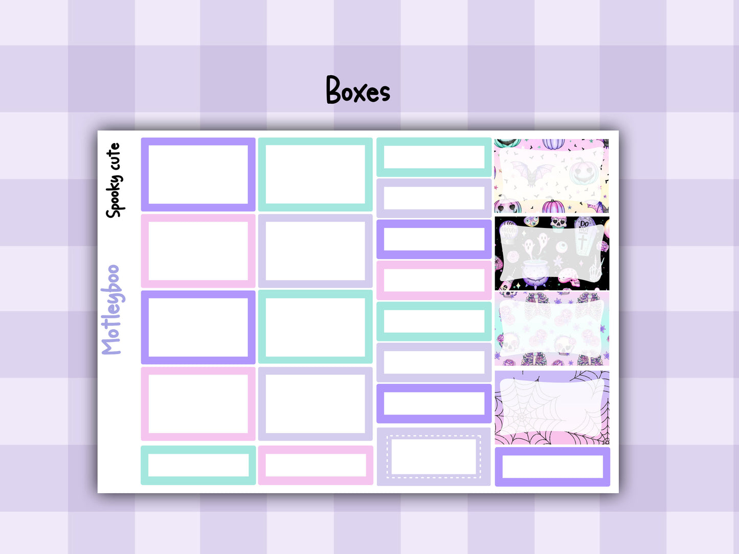 Weekly Planner Sticker Kit, spooky halloween goth Vertical Planning Stickers, Spooky cute