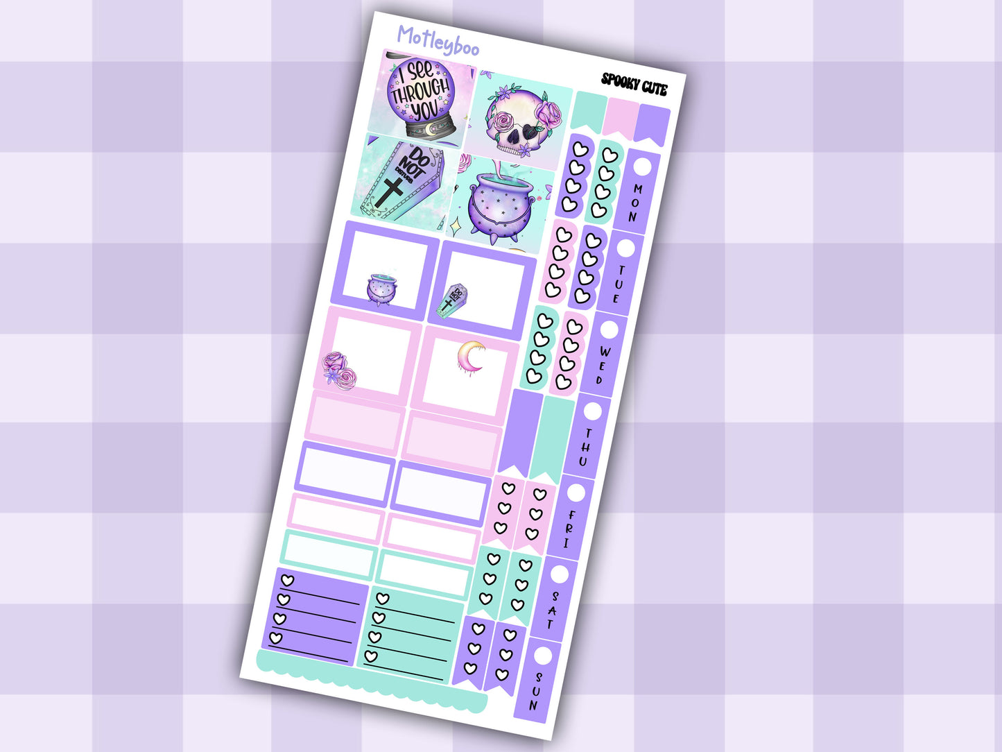 Hobonichi weeks, sticker kit, hobonichi planner, Spooky cute