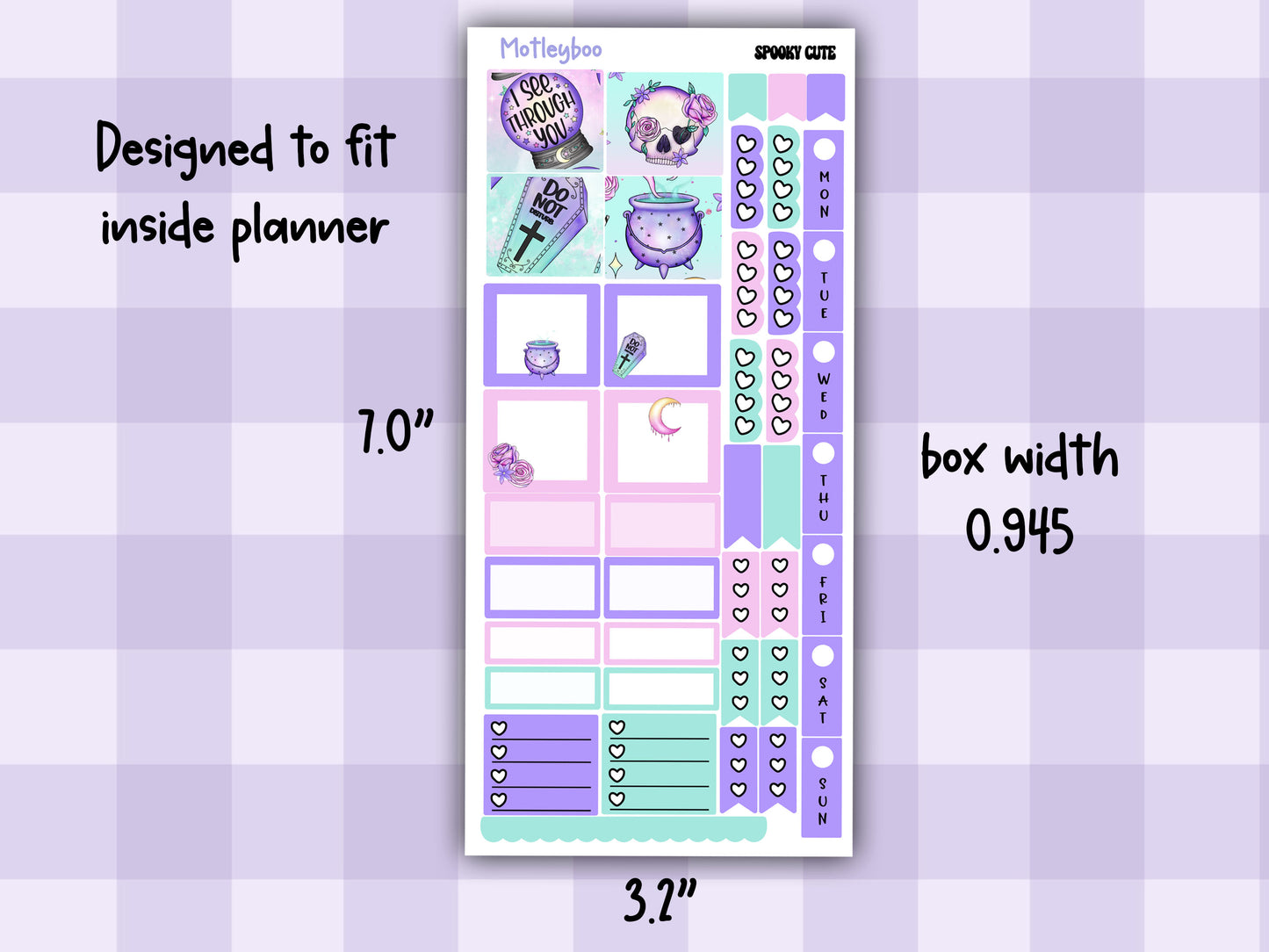 Hobonichi weeks, sticker kit, hobonichi planner, Spooky cute