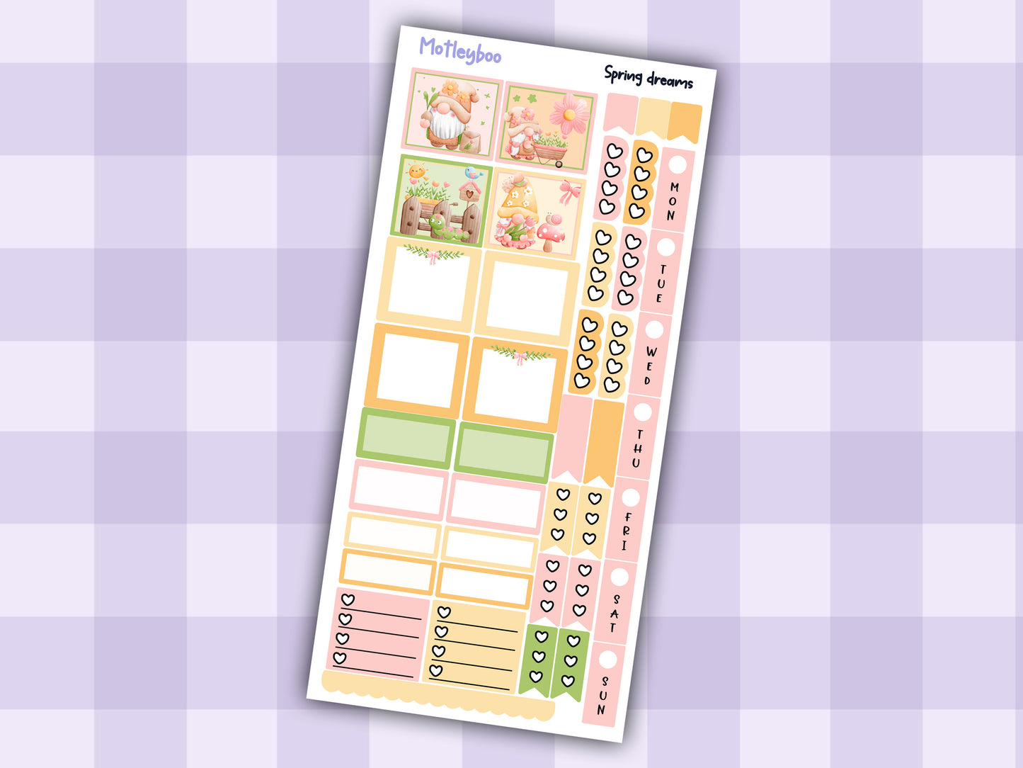 Hobonichi weeks weekly planner sticker kit, spring season planner stickers, Spring dreams