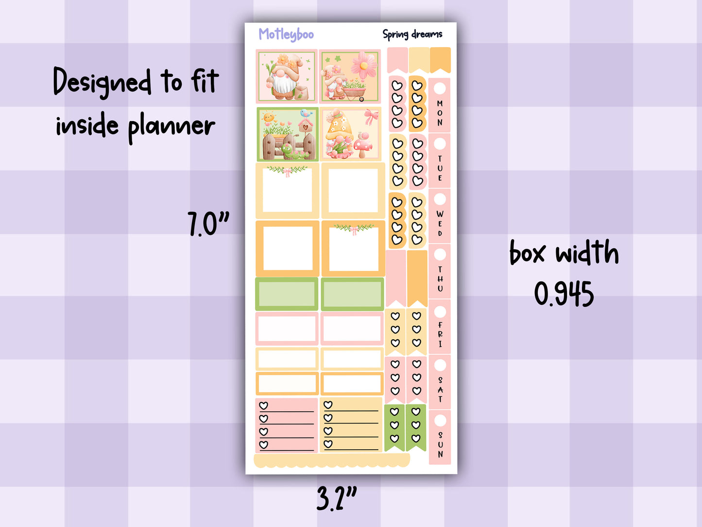 Hobonichi weeks weekly planner sticker kit, spring season planner stickers, Spring dreams