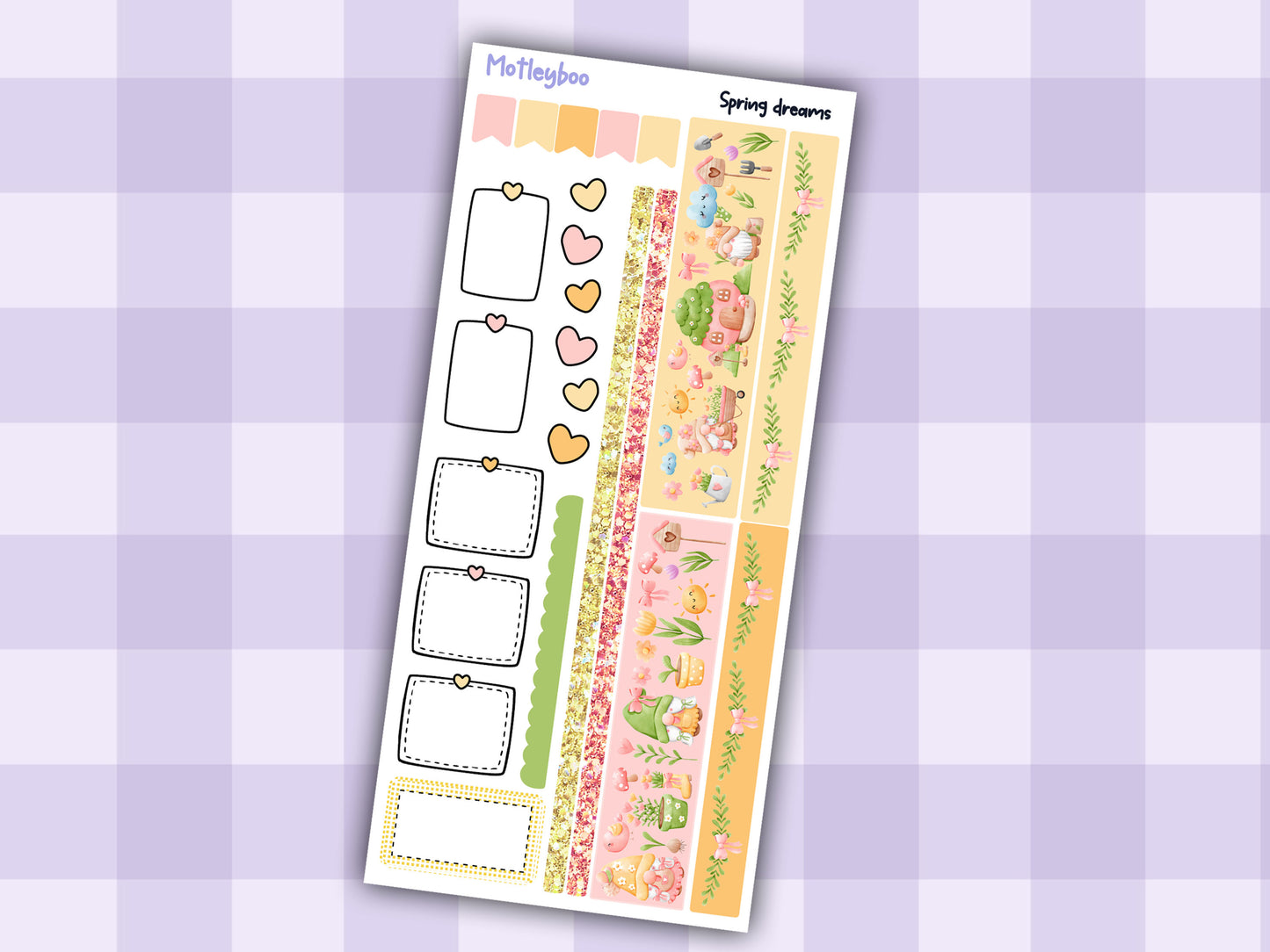 Hobonichi weeks weekly planner sticker kit, spring season planner stickers, Spring dreams