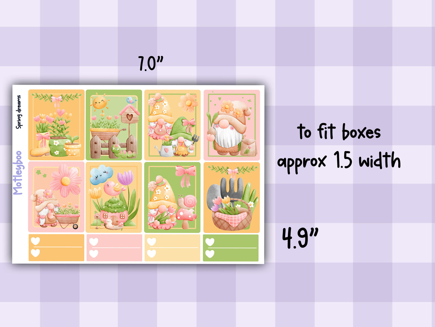Weekly Planner Sticker Kit,Springtime Vertical Planning Stickers, Spring dreams