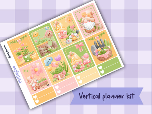 Weekly Planner Sticker Kit,Springtime Vertical Planning Stickers, Spring dreams