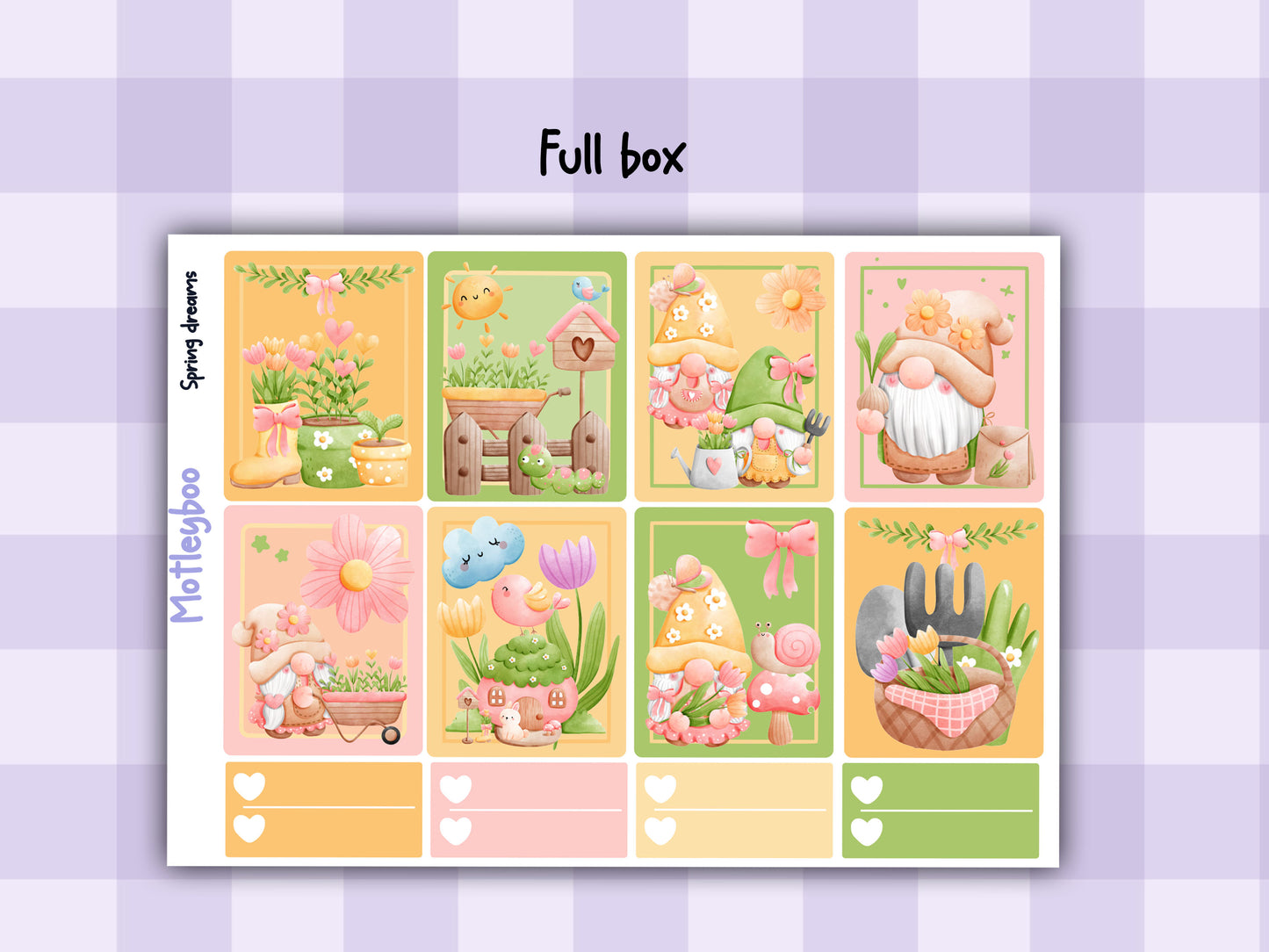 Weekly Planner Sticker Kit,Springtime Vertical Planning Stickers, Spring dreams