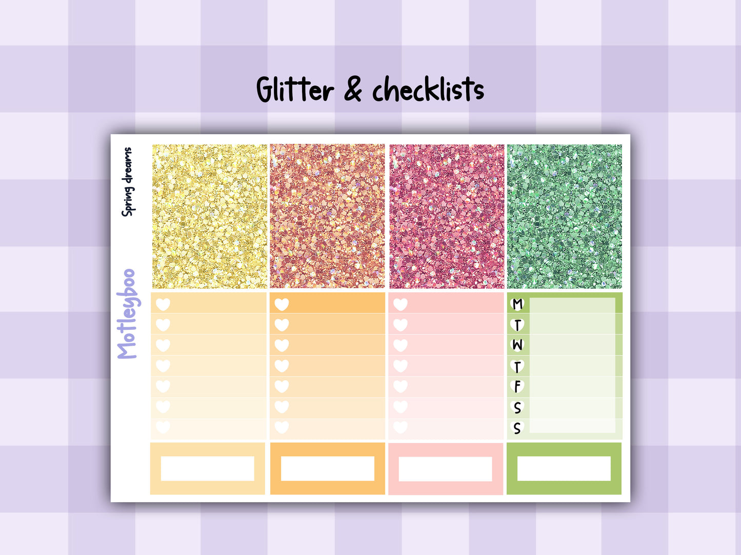 Weekly Planner Sticker Kit,Springtime Vertical Planning Stickers, Spring dreams
