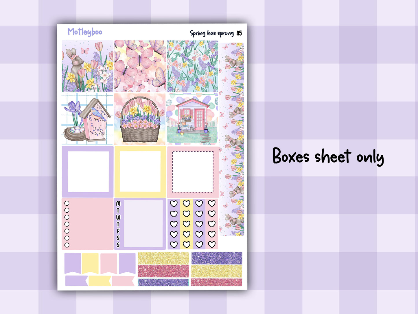Spring themed A5 planner sticker kit, Easter stickers, pocket planner, hobonichi planning Spring has sprung