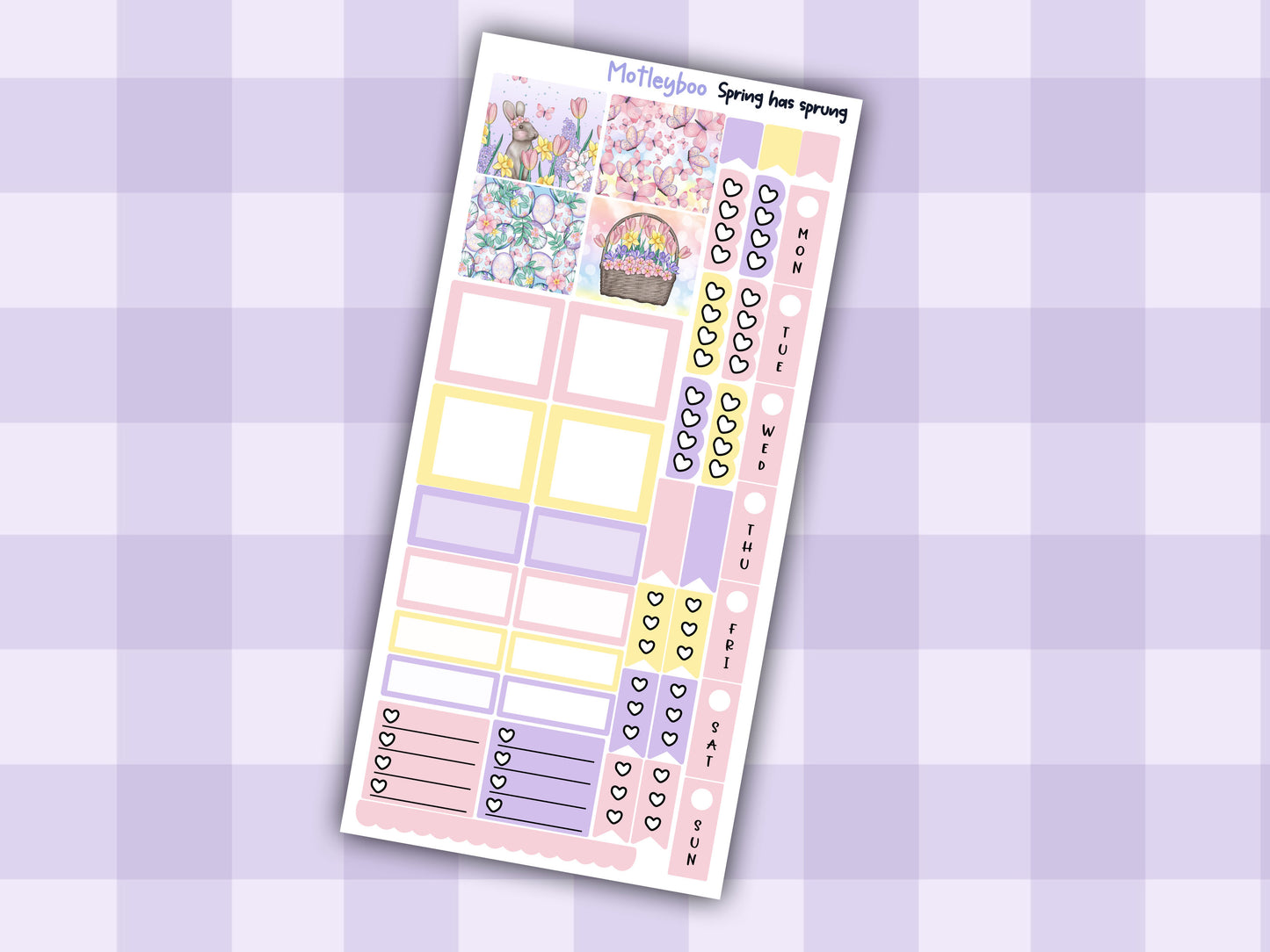 Spring themed weeks planner kit, stickers for Easter, hobonichi planning, pocket planner, Spring has sprung