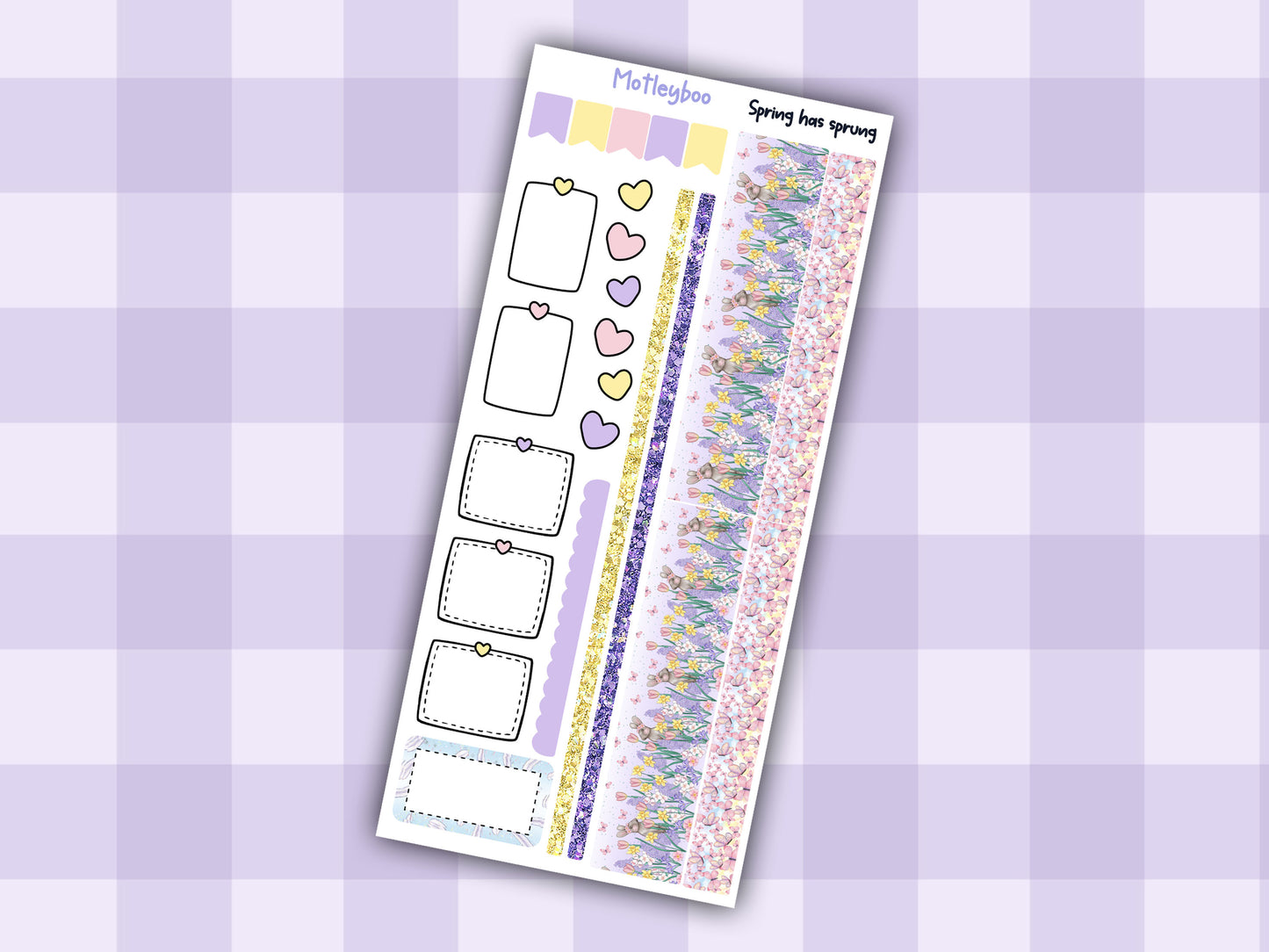 Spring themed weeks planner kit, stickers for Easter, hobonichi planning, pocket planner, Spring has sprung