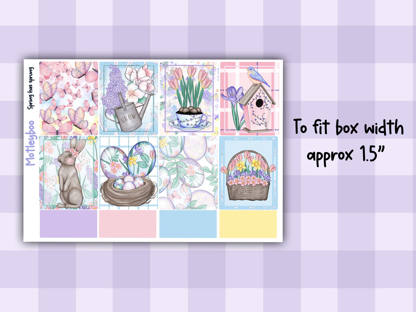 Spring themed Weekly Planner Sticker Kit, Vertical Planner, Spring has sprung