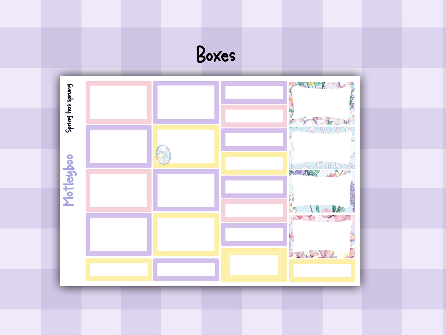 Spring themed Weekly Planner Sticker Kit, Vertical Planner, Spring has sprung