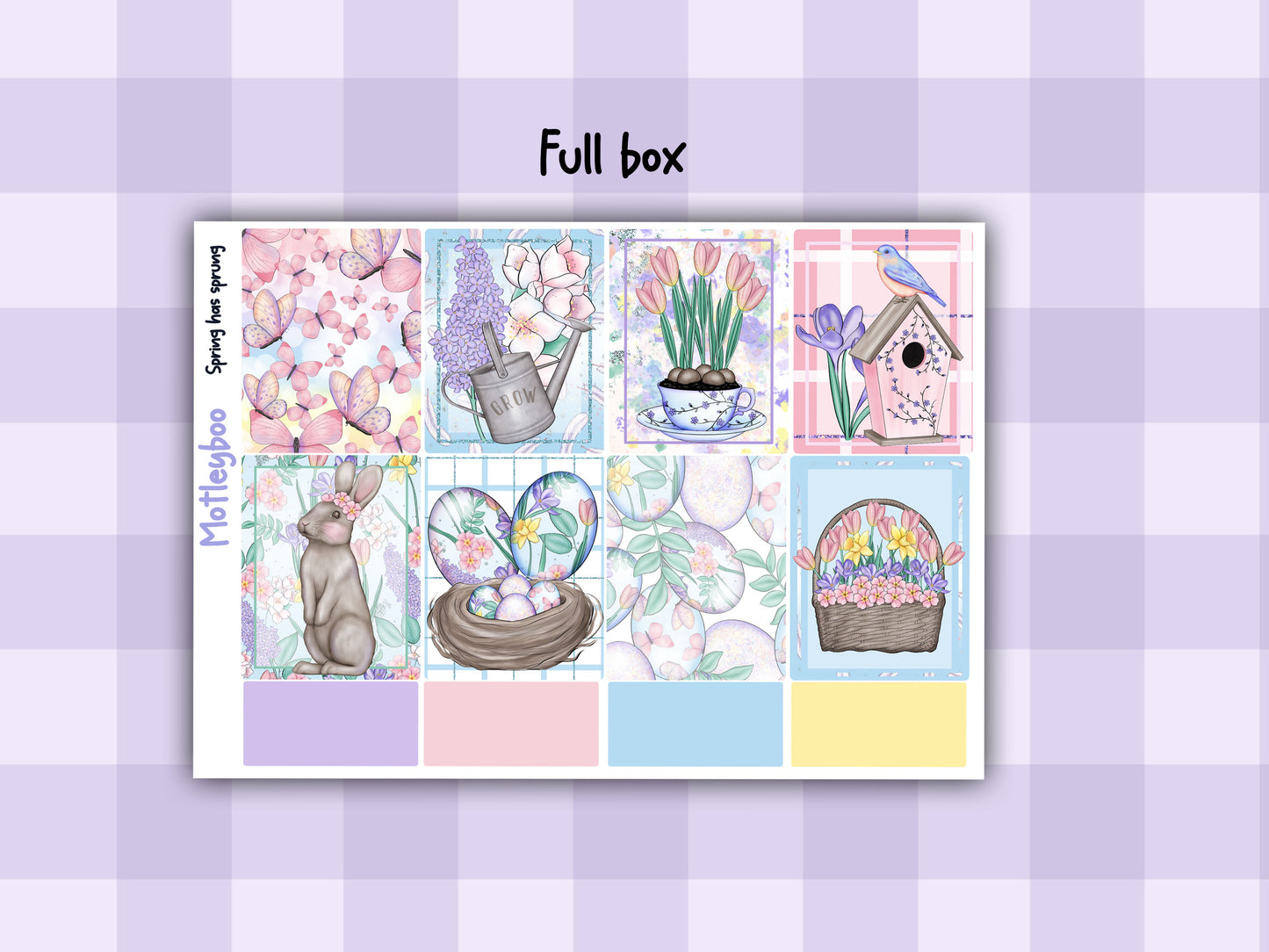 Spring themed Weekly Planner Sticker Kit, Vertical Planner, Spring has sprung