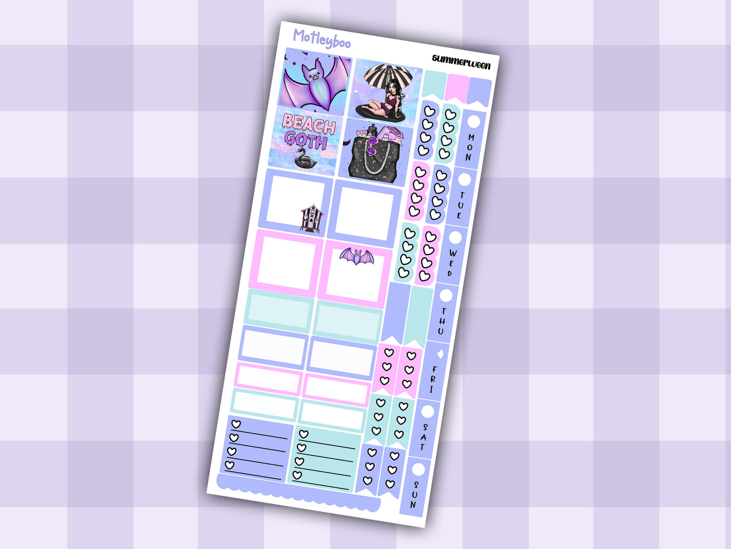Hobonichi weeks weekly planner sticker kit, Summer season planner stickers, Summerween