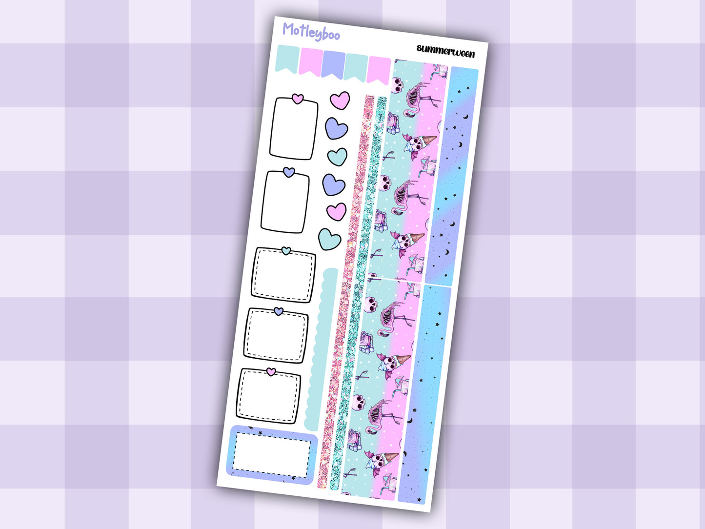 Hobonichi weeks weekly planner sticker kit, Summer season planner stickers, Summerween