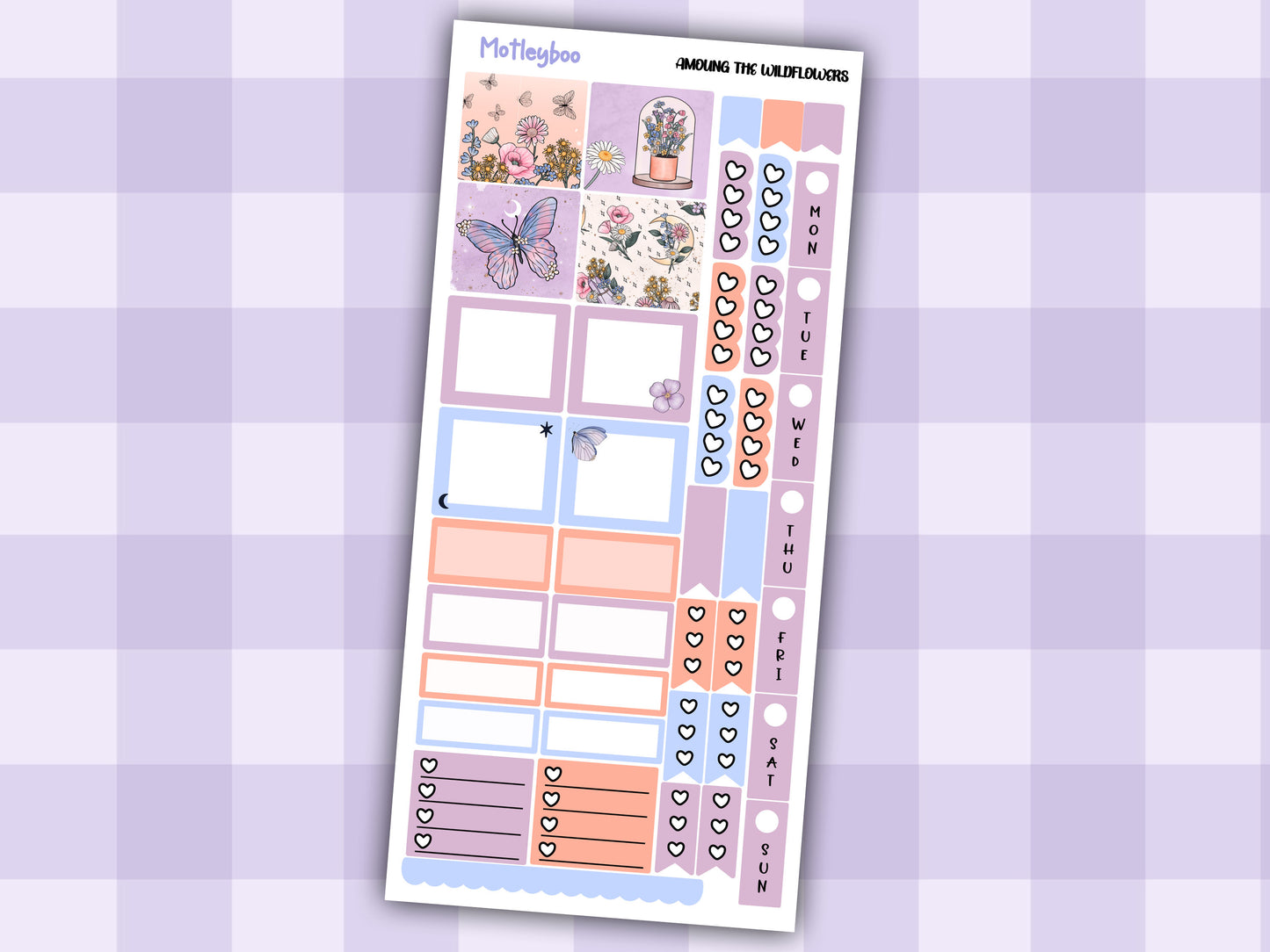 Hobonichi weeks, sticker kit, hobonichi planner, Among the wildflowers
