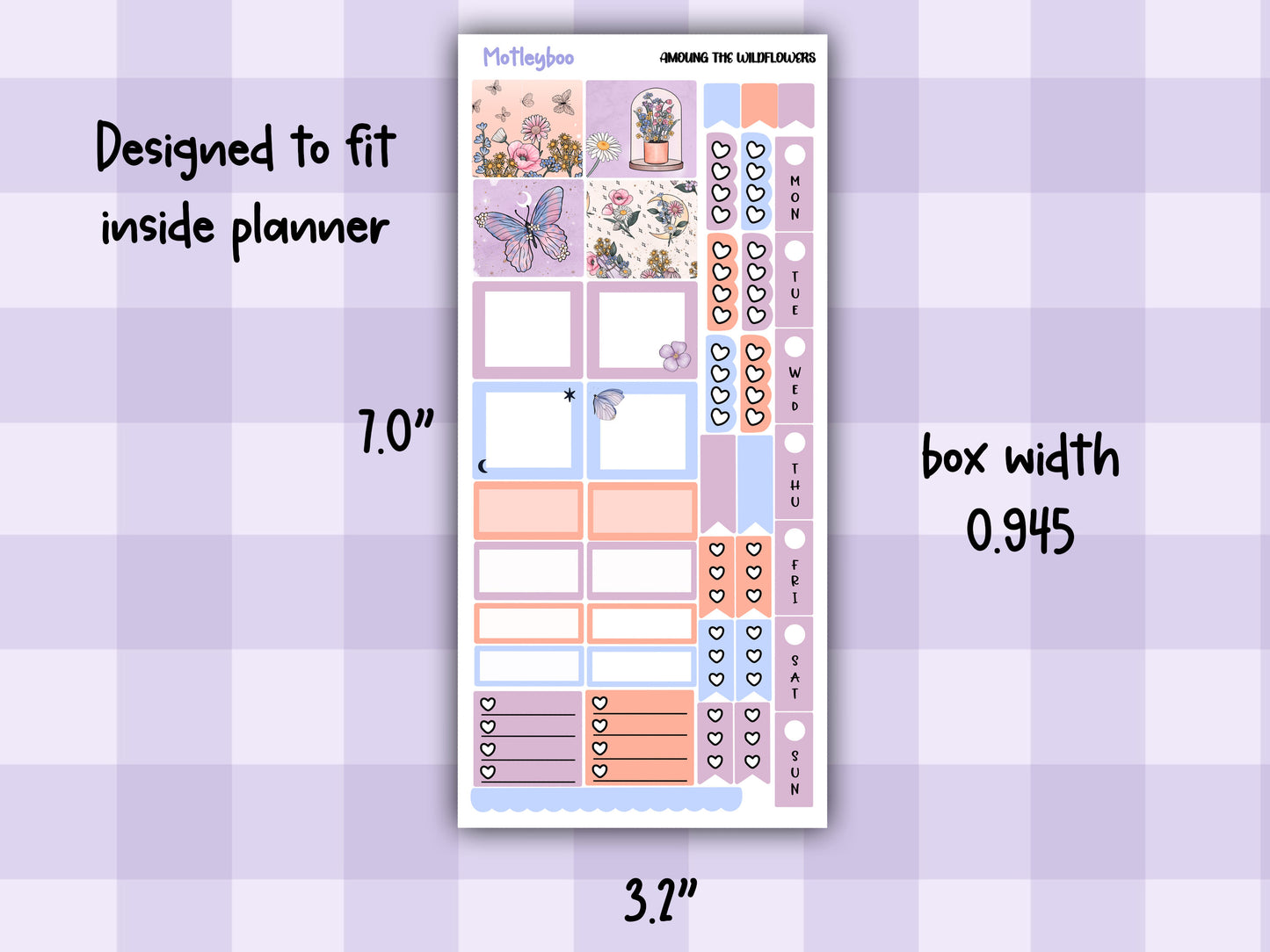 Hobonichi weeks, sticker kit, hobonichi planner, Among the wildflowers