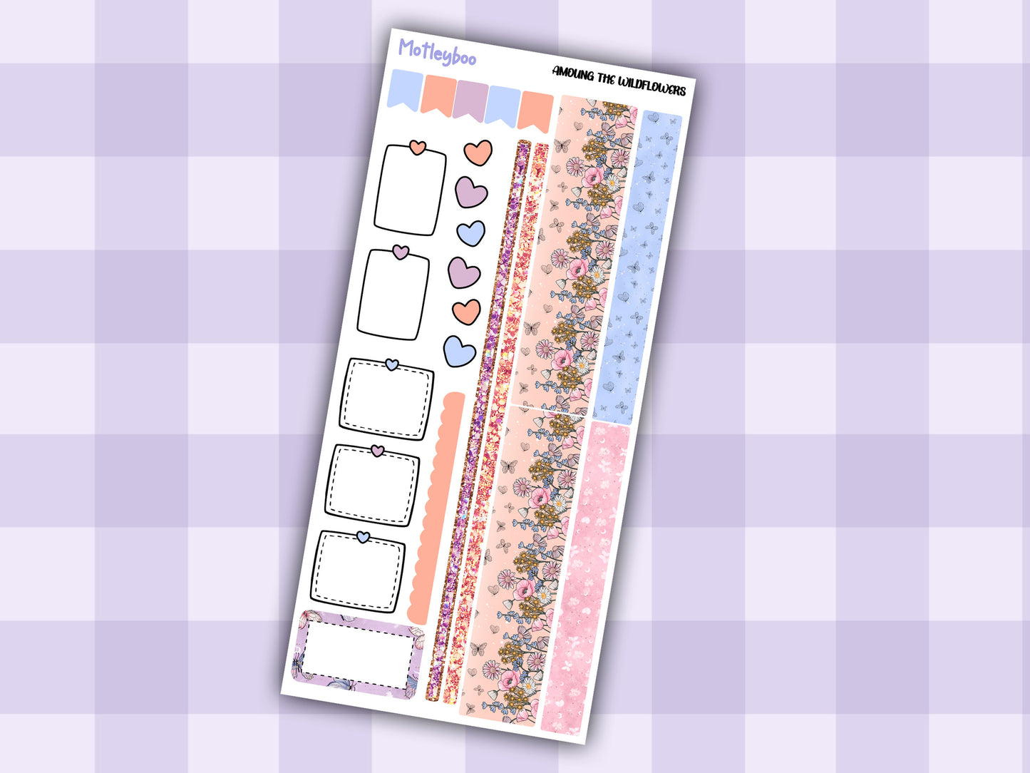Hobonichi weeks, sticker kit, hobonichi planner, Among the wildflowers