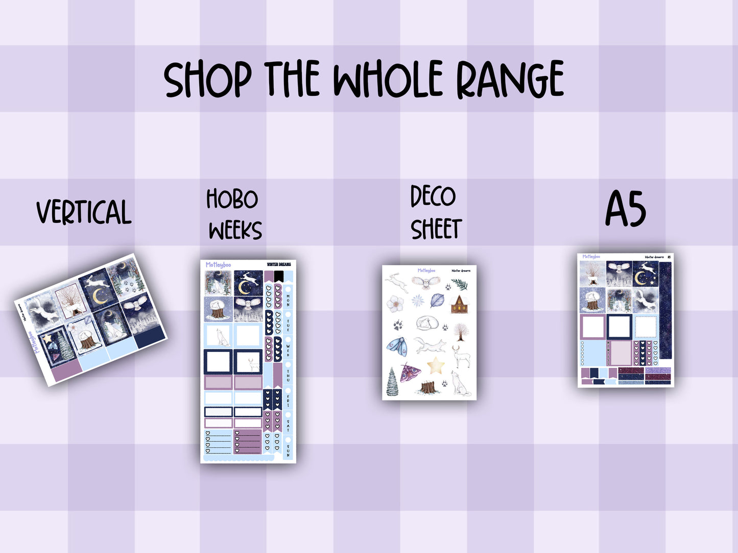 weekly planner stickers, planner kits, winter stickers, winter themed stickers, winter dreams