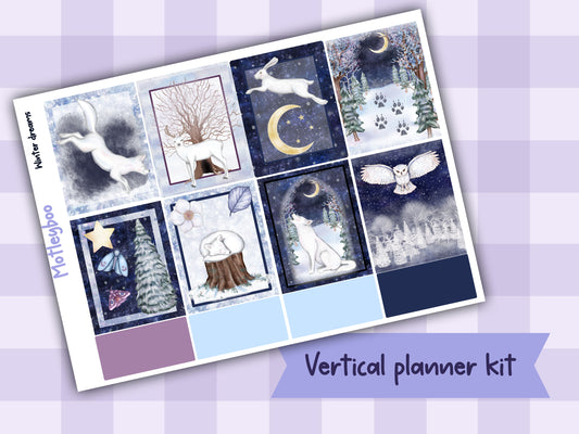 weekly planner stickers, planner kits, winter stickers, winter themed stickers, winter dreams