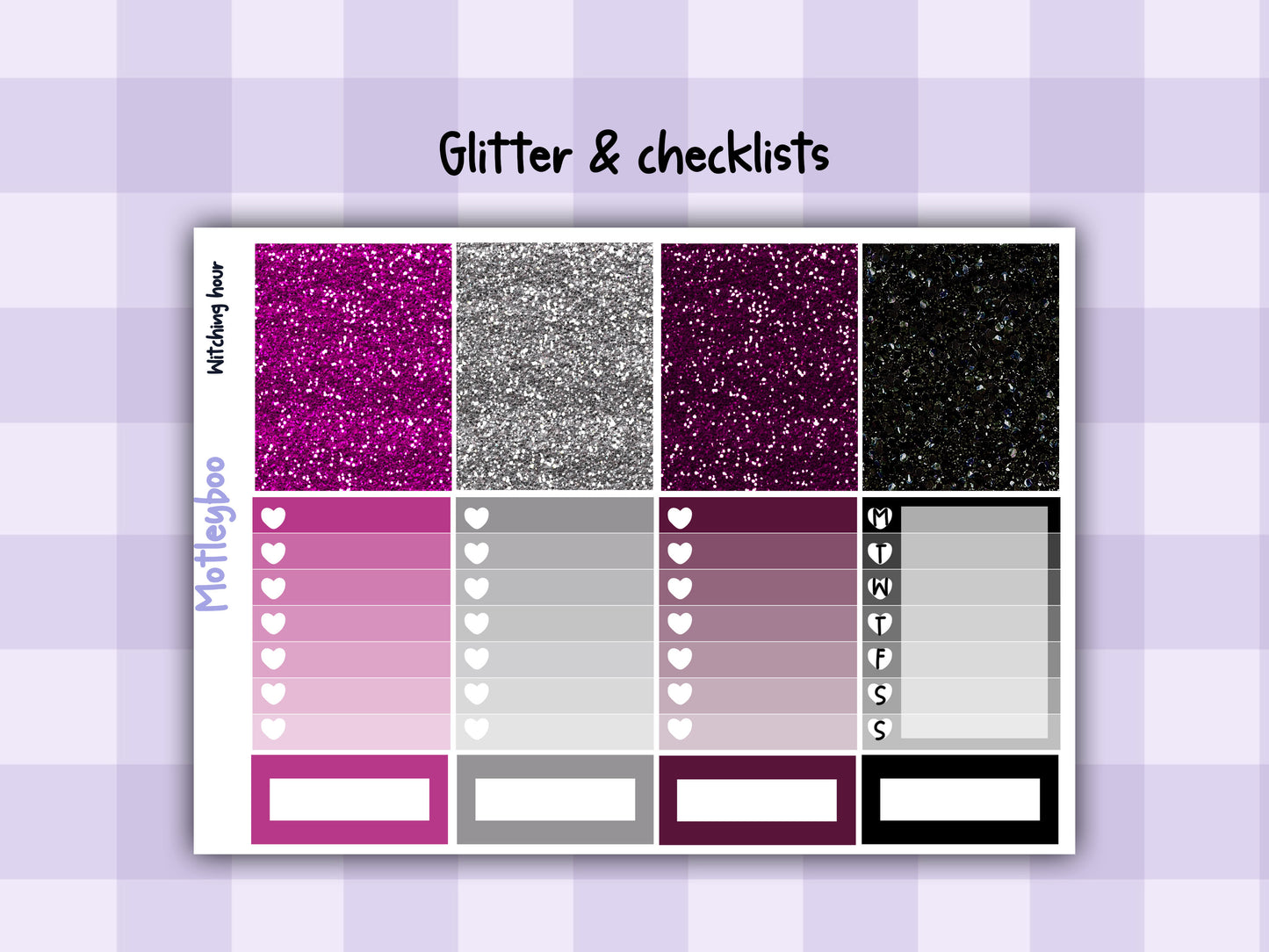 Weekly Planner Sticker Kit, witchy spooky halloween Vertical Planning Stickers, Witching hour