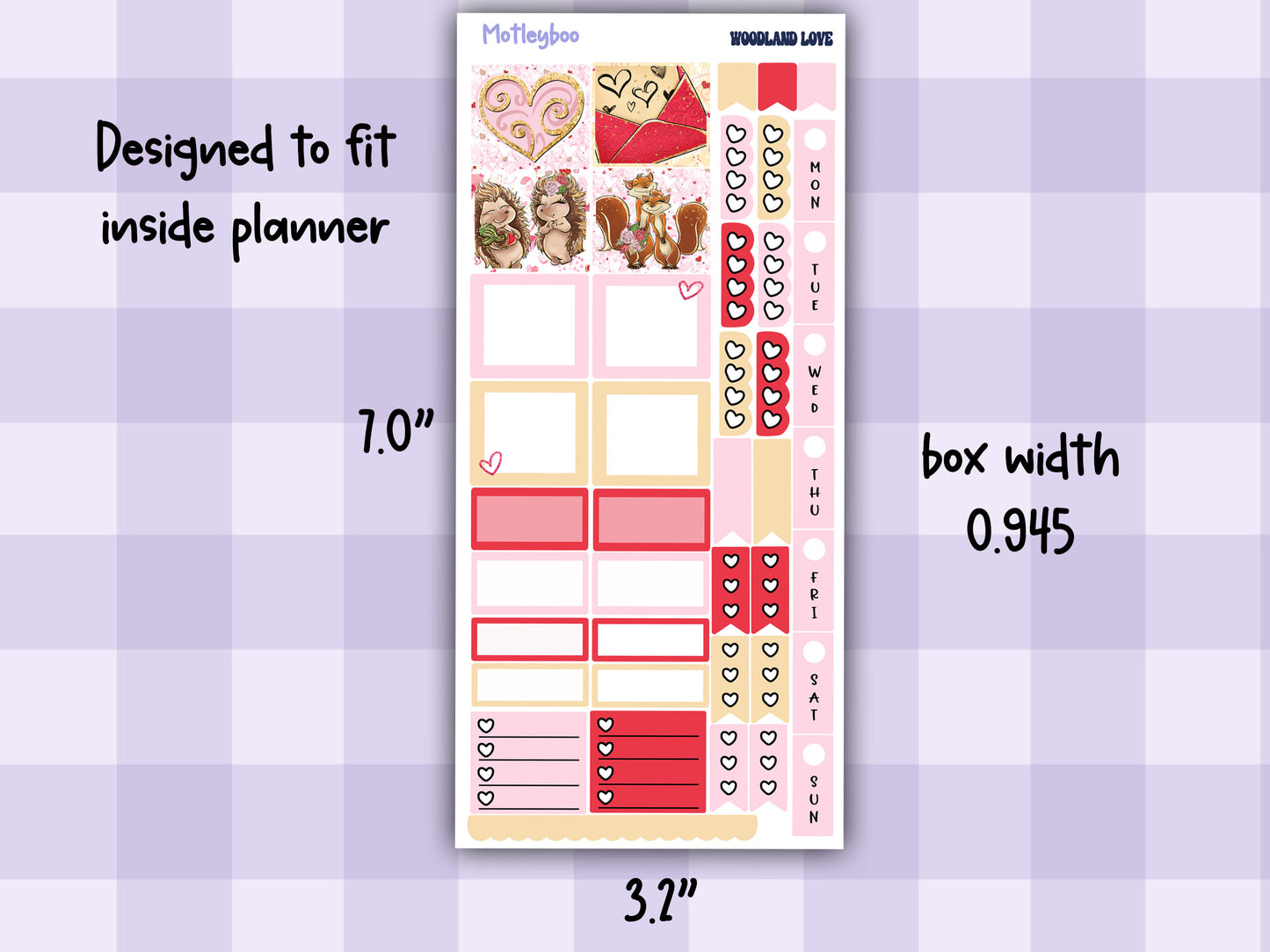 Valentines day hobonichi weeks, sticker kit, hobonichi planner, cute stickers, functional stickers, small planner stickers, love stickers