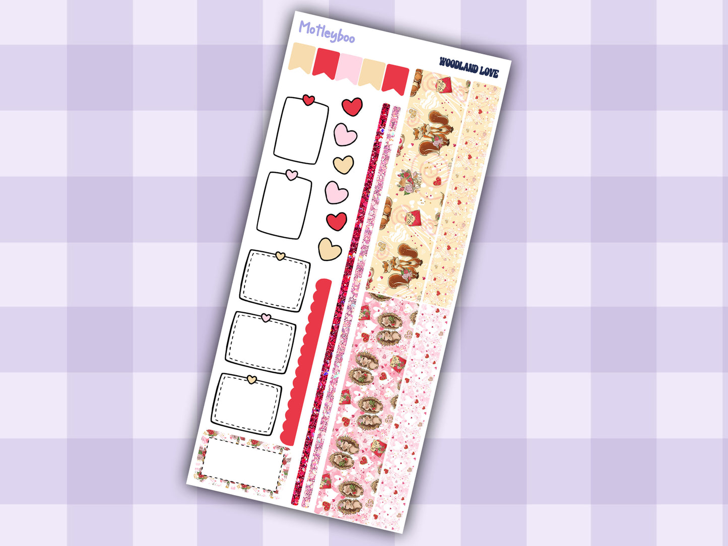 Valentines day hobonichi weeks, sticker kit, hobonichi planner, cute stickers, functional stickers, small planner stickers, love stickers