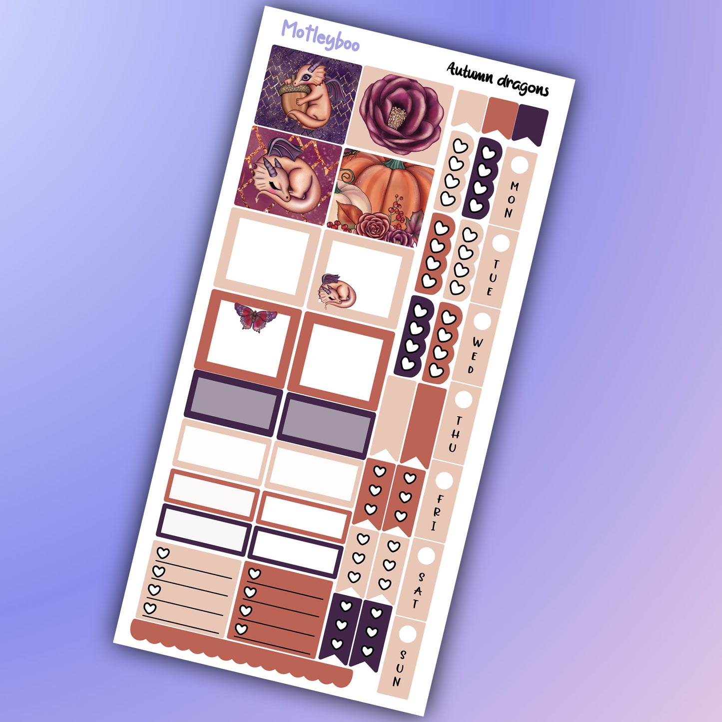 Hobonichi weeks, planner sticker kit, cute stickers, autumn season, halloween, fall season, stickers