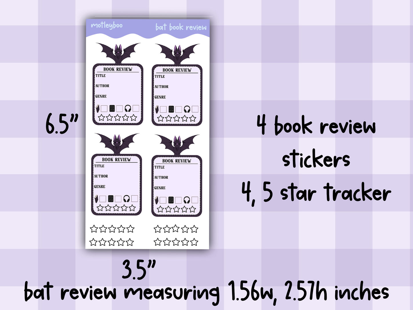 Book review sticker sheet, stickers, goth stickers, gifts for book lovers, bookish, book nerds, original art stickers, cute and fun stickers