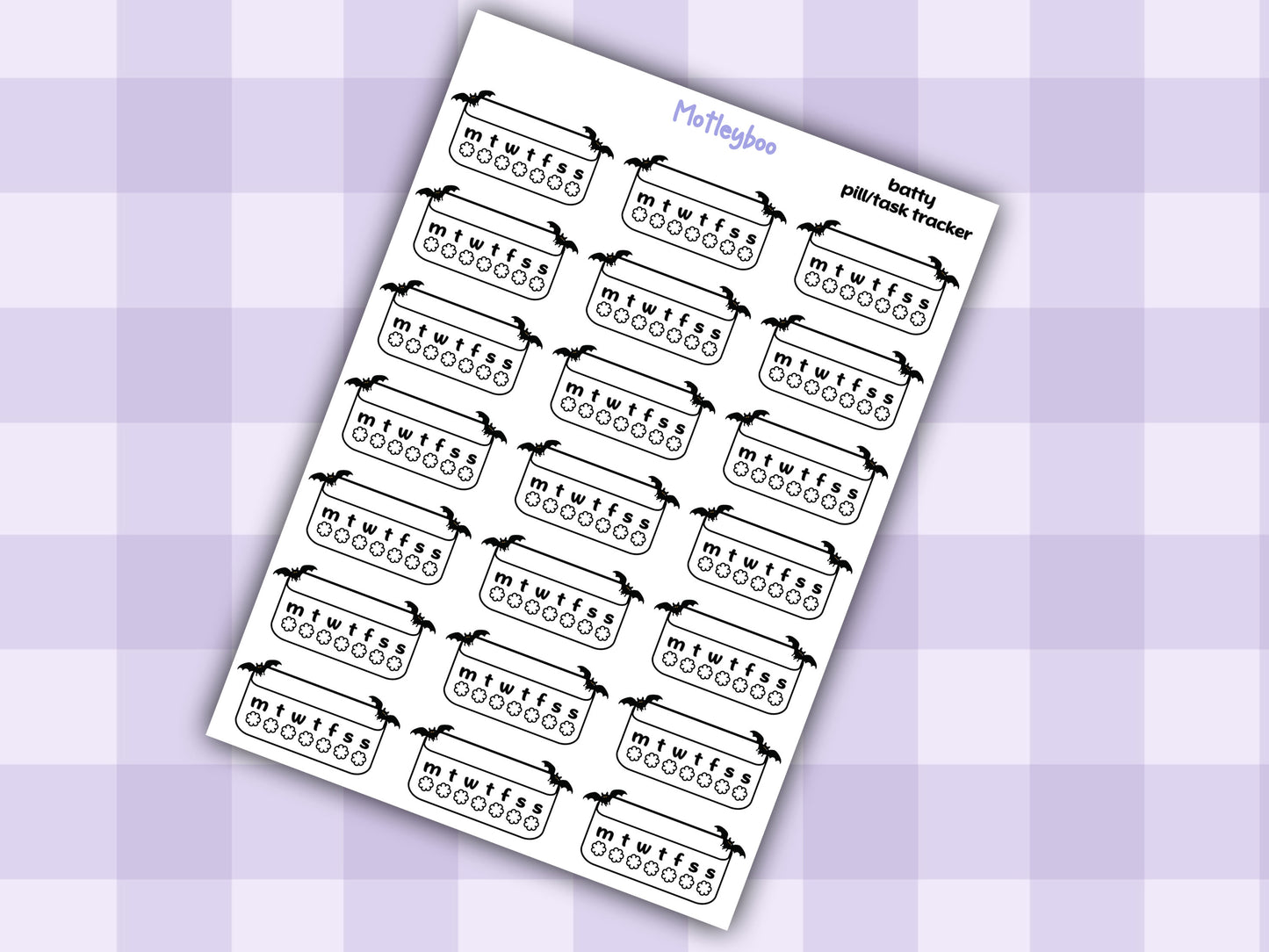 pill trackers, planner stickers, goth planner, vertical planner, functional stickers, weekly planner