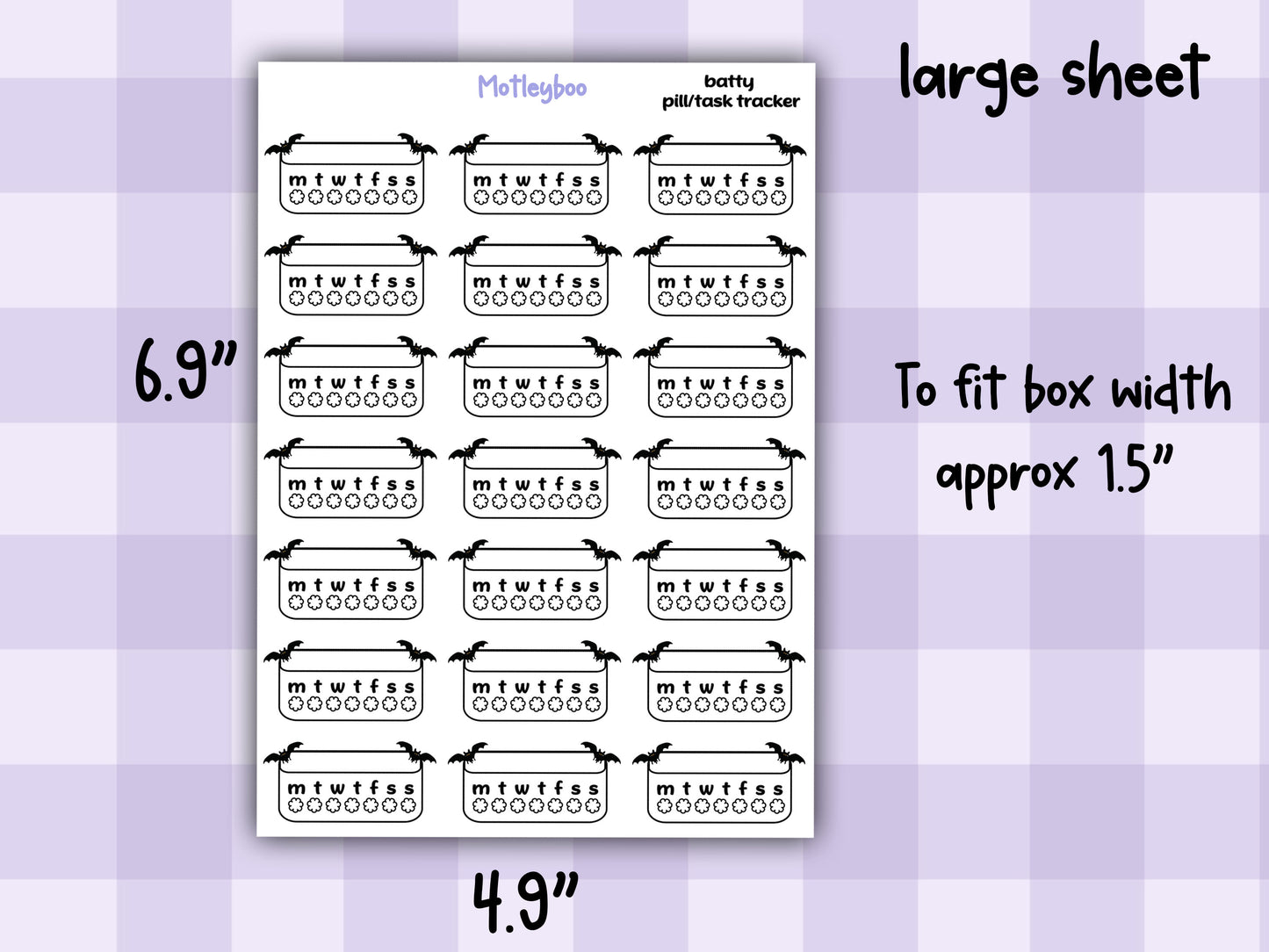 pill trackers, planner stickers, goth planner, vertical planner, functional stickers, weekly planner