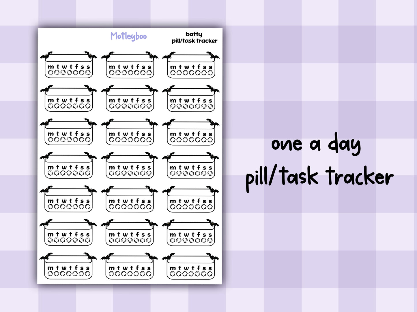 pill trackers, planner stickers, goth planner, vertical planner, functional stickers, weekly planner