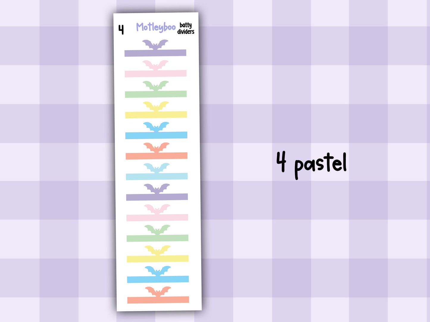 Gothic functional planner stickers, headers and dividers for planner boxes. spooky journaling, BATTY