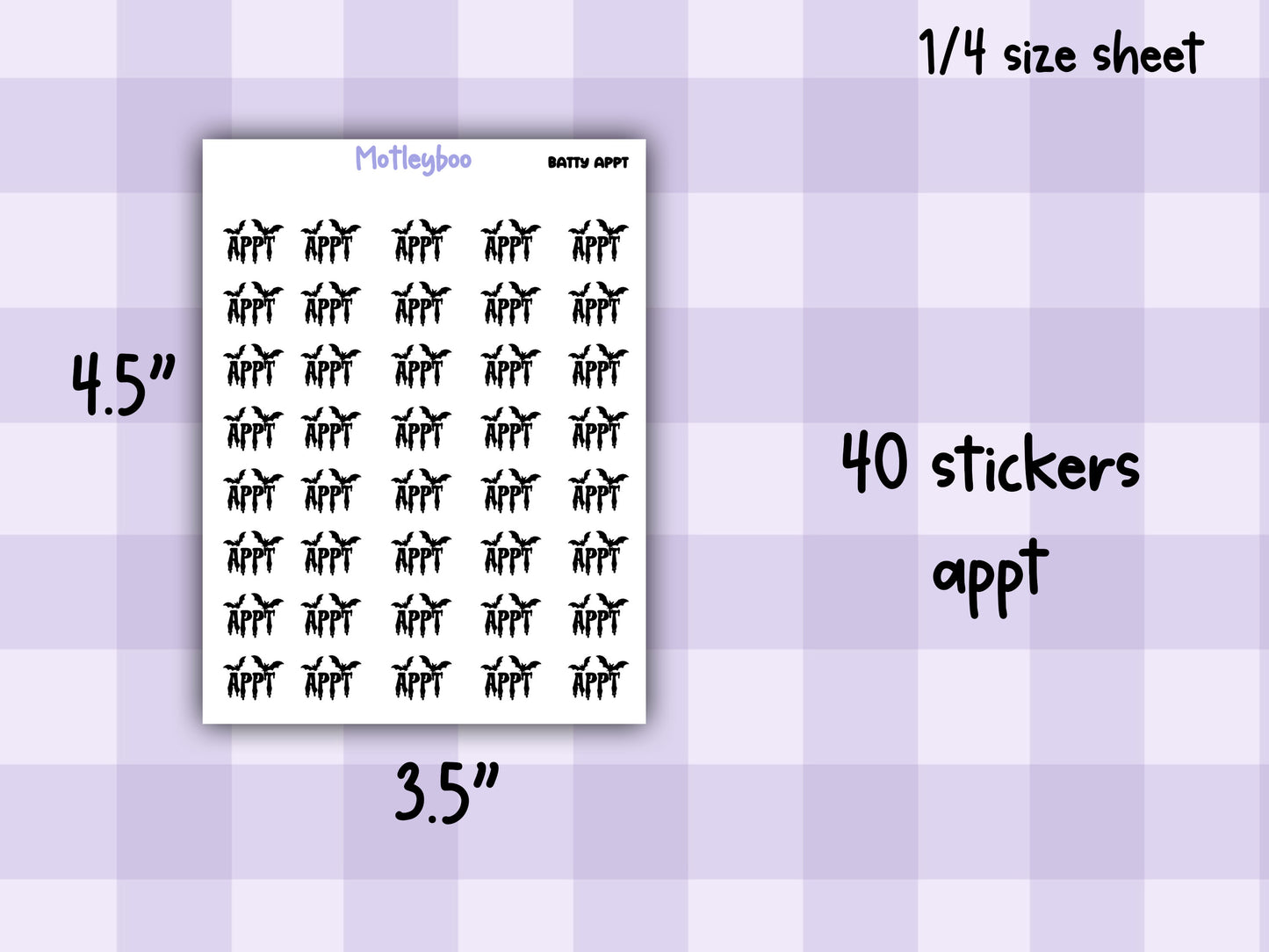 Bat Planner Stickers, Spooky Goth Journal Stickers, weekly planner functional stickers,