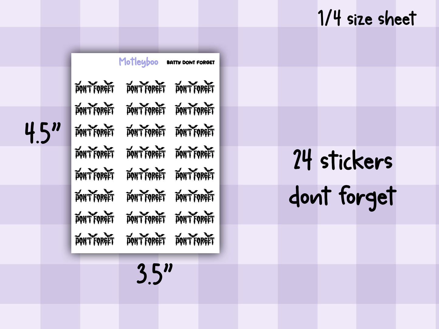 Bat Planner Stickers, Spooky Goth Journal Stickers, weekly planner functional stickers,