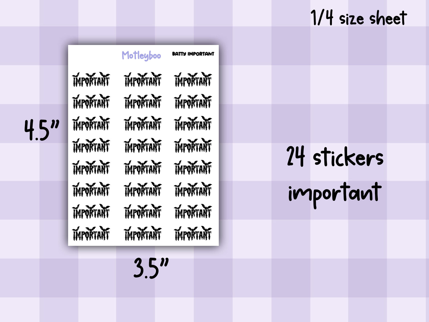 Bat Planner Stickers, Spooky Goth Journal Stickers, weekly planner functional stickers,