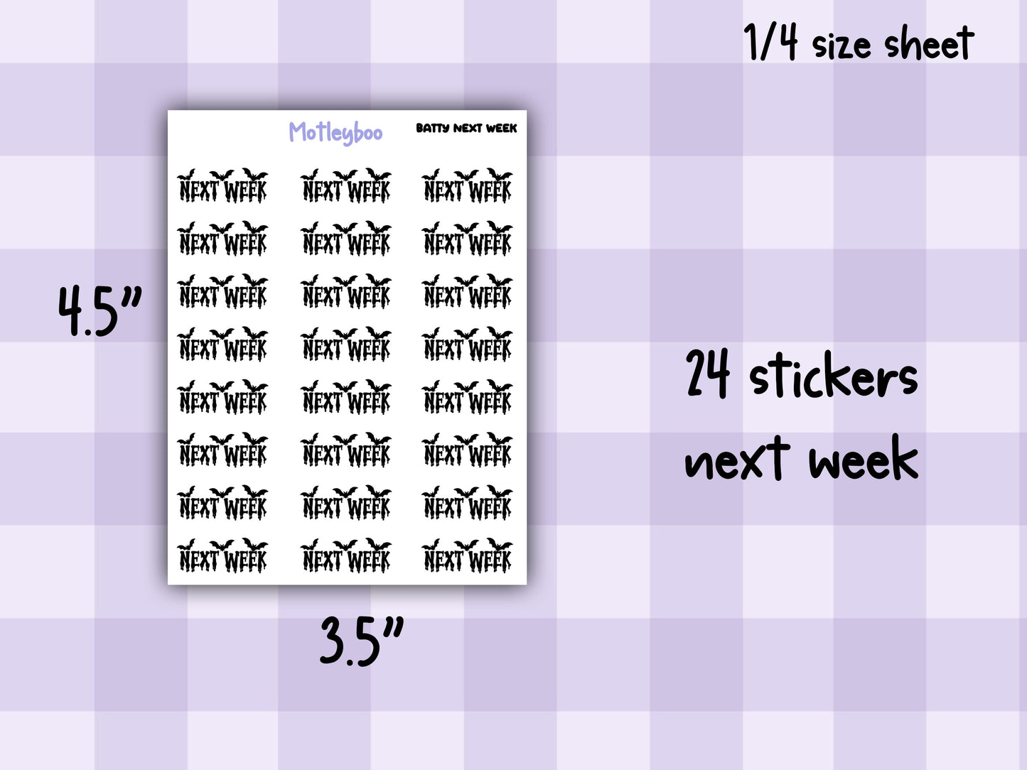Bat Planner Stickers, Spooky Goth Journal Stickers, weekly planner functional stickers,