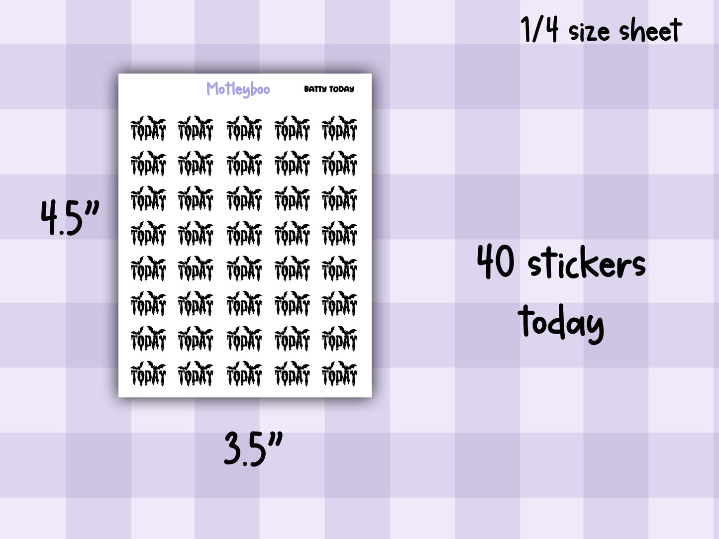 Bat Planner Stickers, Spooky Goth Journal Stickers, weekly planner functional stickers,