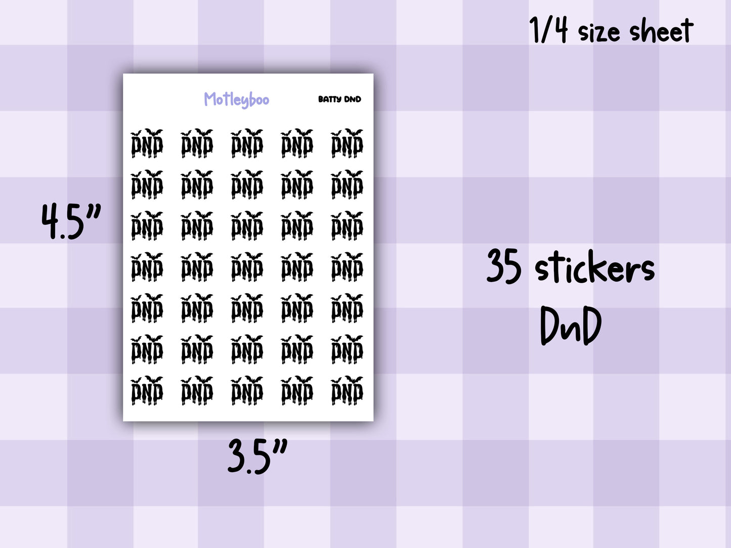 Bat Planner Stickers, Goth Journal Recreational Functional Words,
