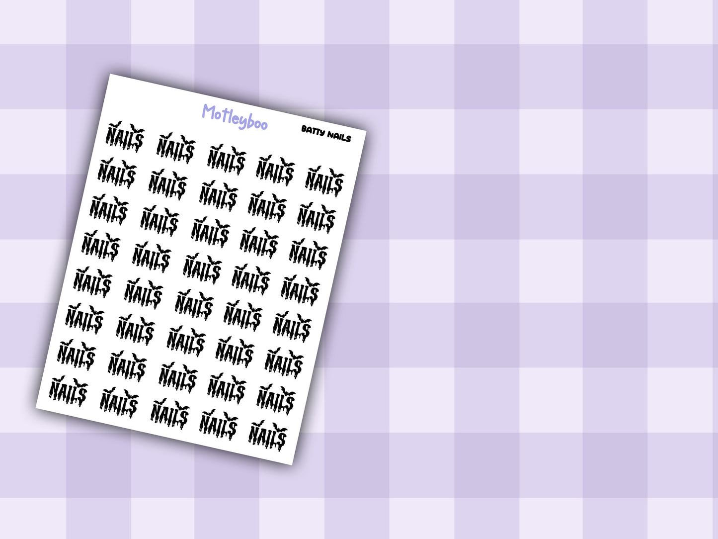 Bat Planner Stickers, Batty Words, Goth Journal Stickers, self care functional stickers, goth planner