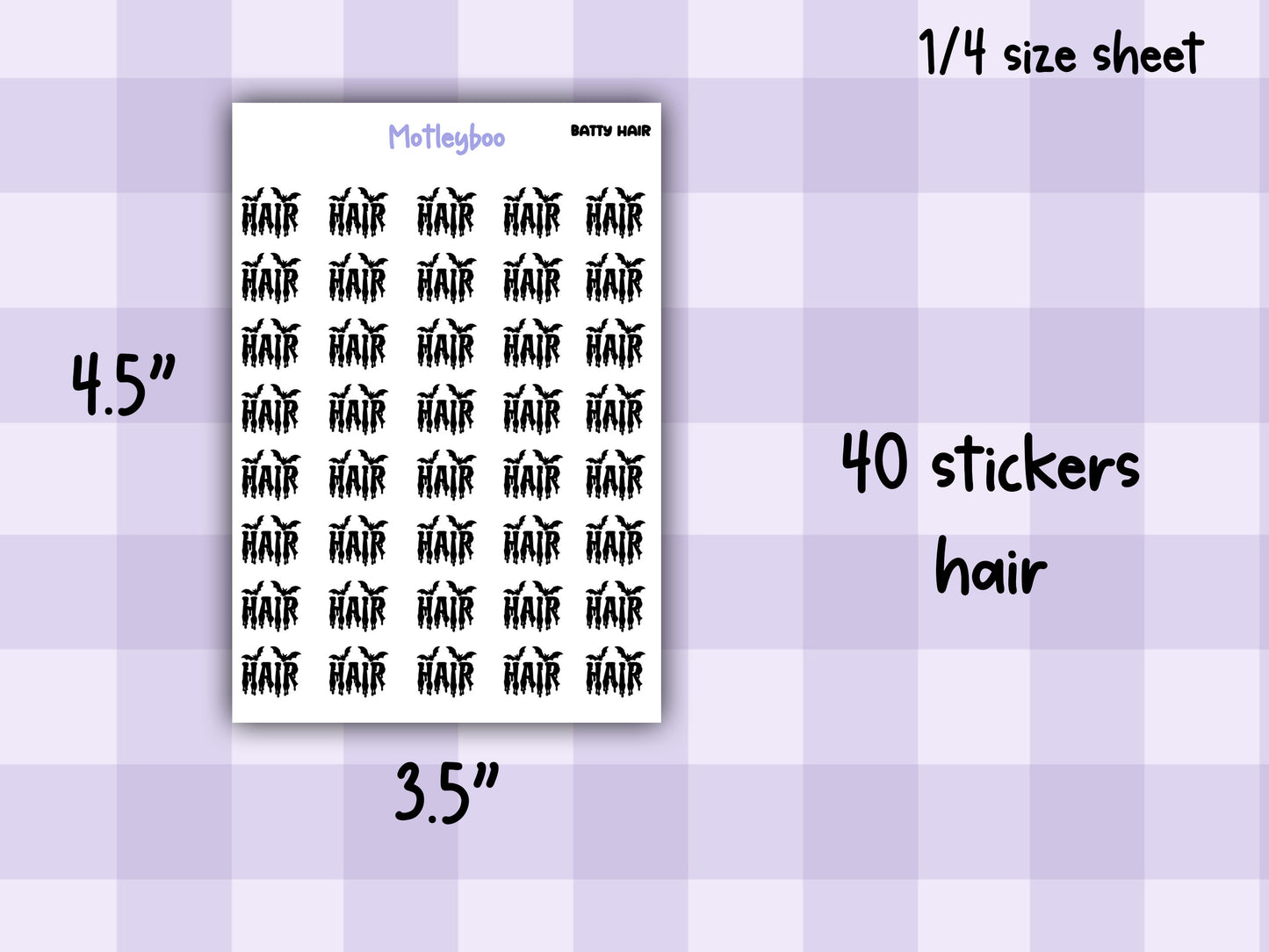Bat Planner Stickers, Batty Words, Goth Journal Stickers, self care functional stickers, goth planner